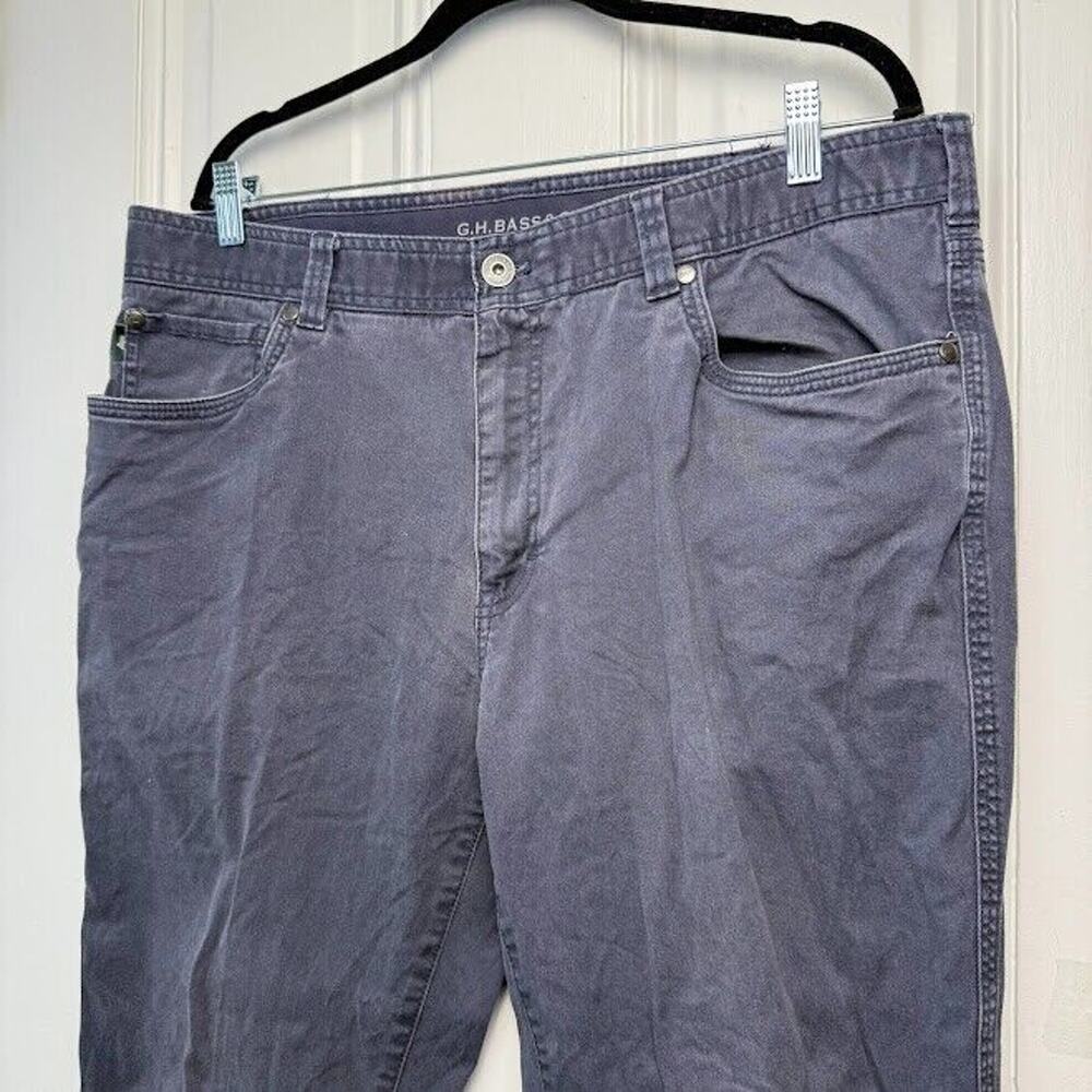 Chino Pants Mens 38x30 Grey Straight Leg Stretch Pocketed Zip Fly Mid Rise - Picture 2 of 7